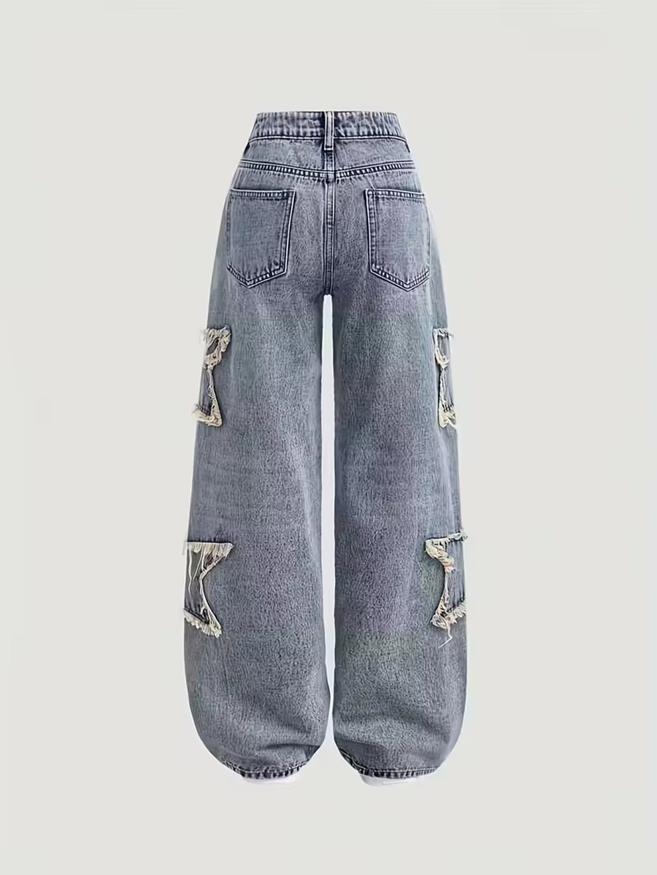 Girls' jeans in spring and autumn, casual fashion, girls' pants, stylish and versatile, children's pants