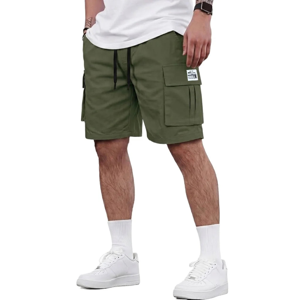Summer Cargo Pants Casual Bermuda Shorts Plus Size Running Knee Pants Jogging Gym Man Tactical Multi-Pocket Short Work Pants