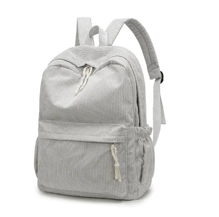 Custom Schoolbag 2025 New Fashion Corduroy Smooth Zipper Personalized Unique Name Large Capacity Travel Backpack Hiking Rucksack