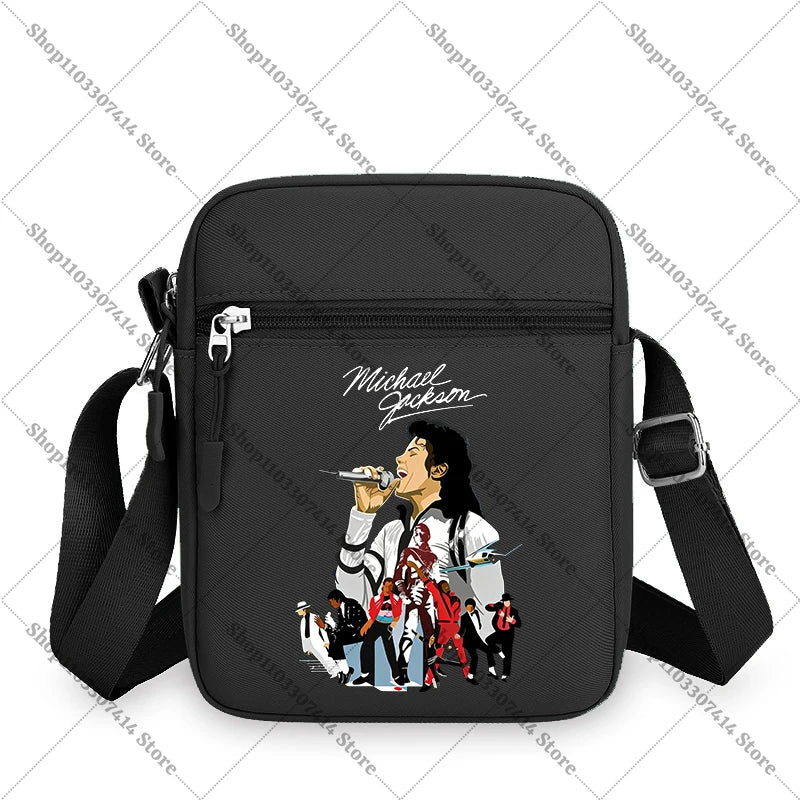 Men Women Anime Phone Storage Pouch MJ Casual Accessories Handbags Michael Jackson Fashion Creative Crossbody Bag Birthday Gifts