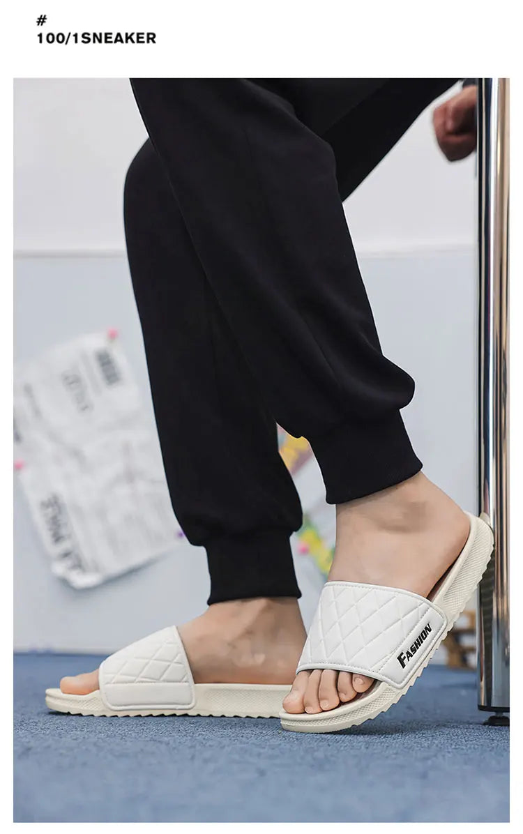 Summer beach slippers men's fashion comfortable EVA breathable sandals home indoor and outdoor sandals plus size slippers 46 47