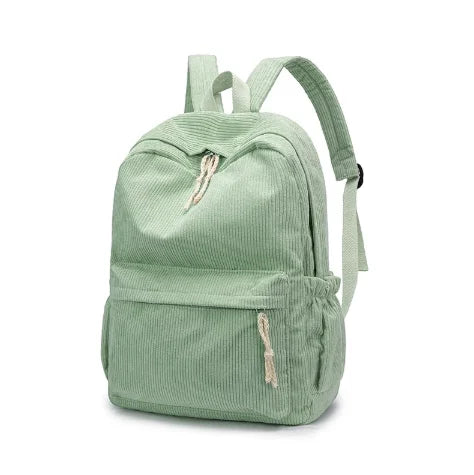 Custom Schoolbag 2025 New Fashion Corduroy Smooth Zipper Personalized Unique Name Large Capacity Travel Backpack Hiking Rucksack