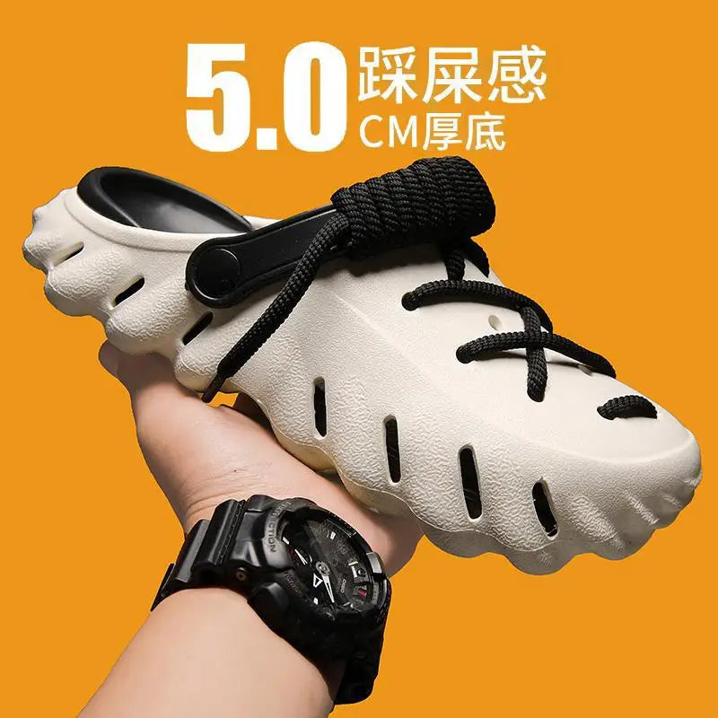 Summer 2026 Large Size Cross-Border Hole Hole Garden Shoes Outdoor Indoor Roman Style Men's Sandals Comfortable Wearing Feeling