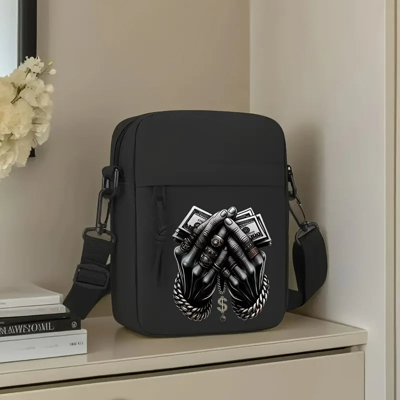 Men'S Crossbody Bag with an Adjustable Shoulder Strap - Spacious Yet Compact Messenger Bag Featuring a Secure Zipper Closure, Ey